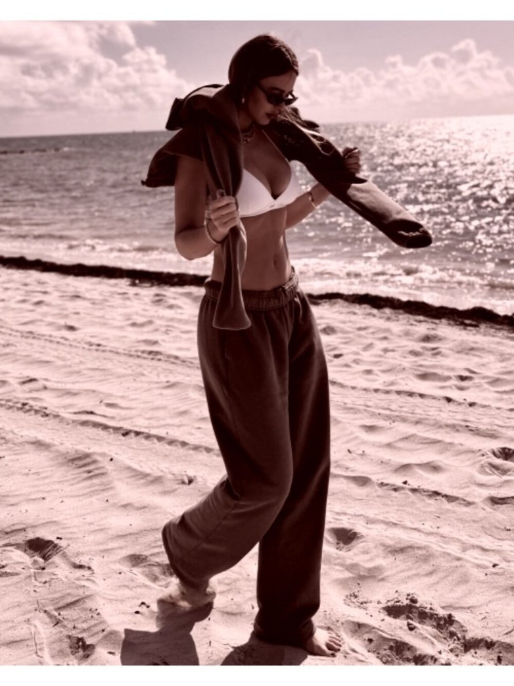 Alo Accolade Straight Leg Sweatpants Brownstone High-Rise Waist Sweats Joggers M - Picture 6 of 10